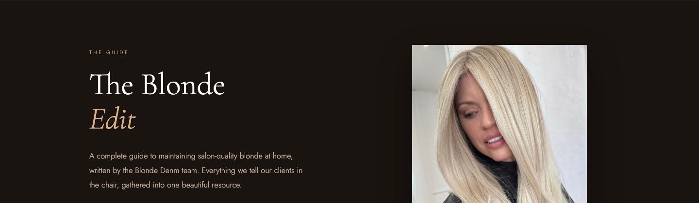 The e-book page for The Blonde Edit